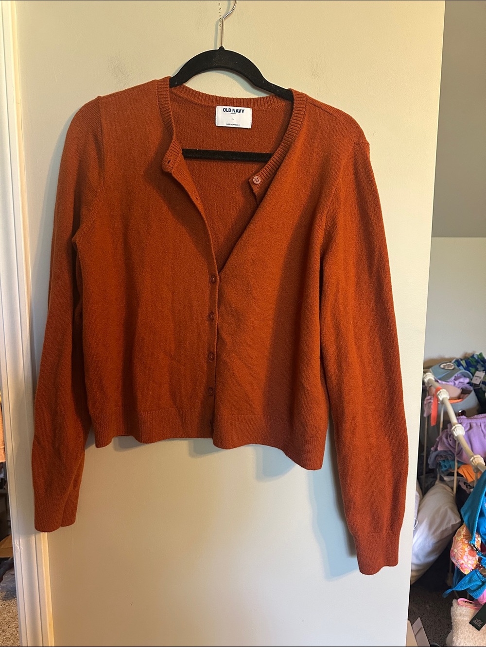 Old Navy size large burnt orange cardigan